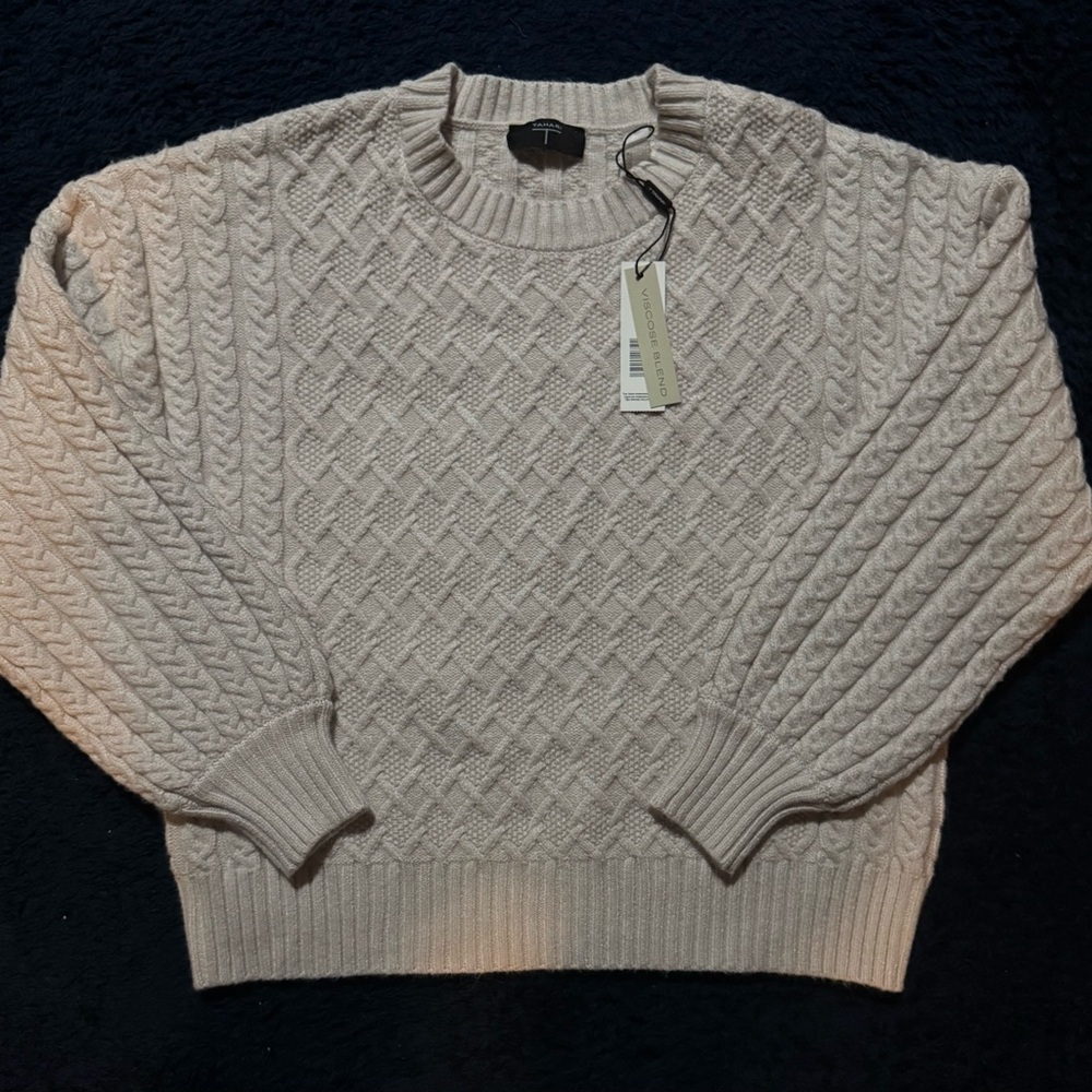 Cable Knit Cream Sweater